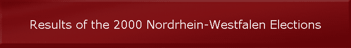 Results of the 2000 Nordrhein-Westfalen Elections